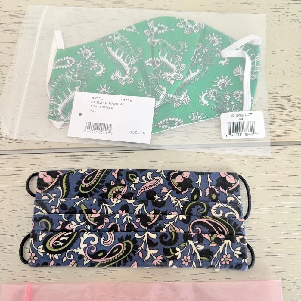NWT Veronica Beard Designer Face Masks Cotton Hospital Nursing Paisley